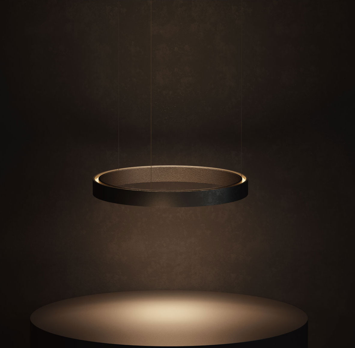A blown glass lily light fixture